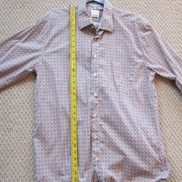 Haupt Men's Shirt Multicolored Squares Size L Large 16.5 Cotton - Picture 10 of 14